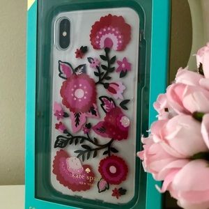 Kate Spade ♠️ Floral Jeweled iPhone X Case